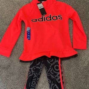 Adidas Girls 2-Piece Suit, orange, 6X